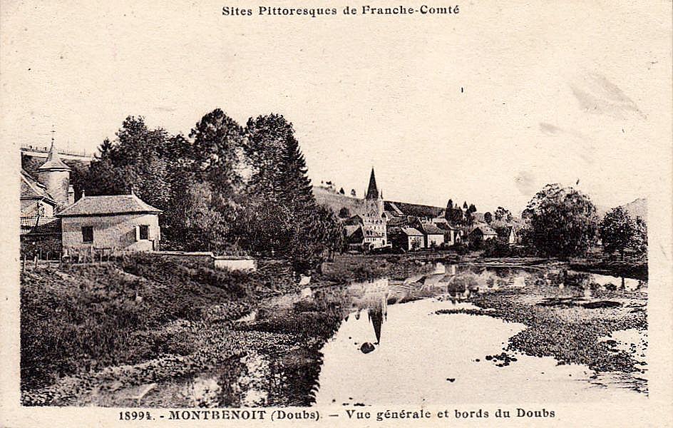 Sites Pittoresques de Franche-Comté - 18994. - MONTBENOIT (Doubs). - Vue générale et bords du Doubs